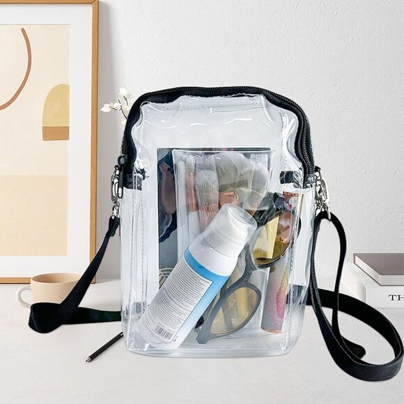 Versatile Clear Messenger Bag with Adjustable Strap - Ultimate Event Companion - Picture 5 of 7